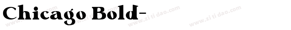 Chicago Bold字体转换